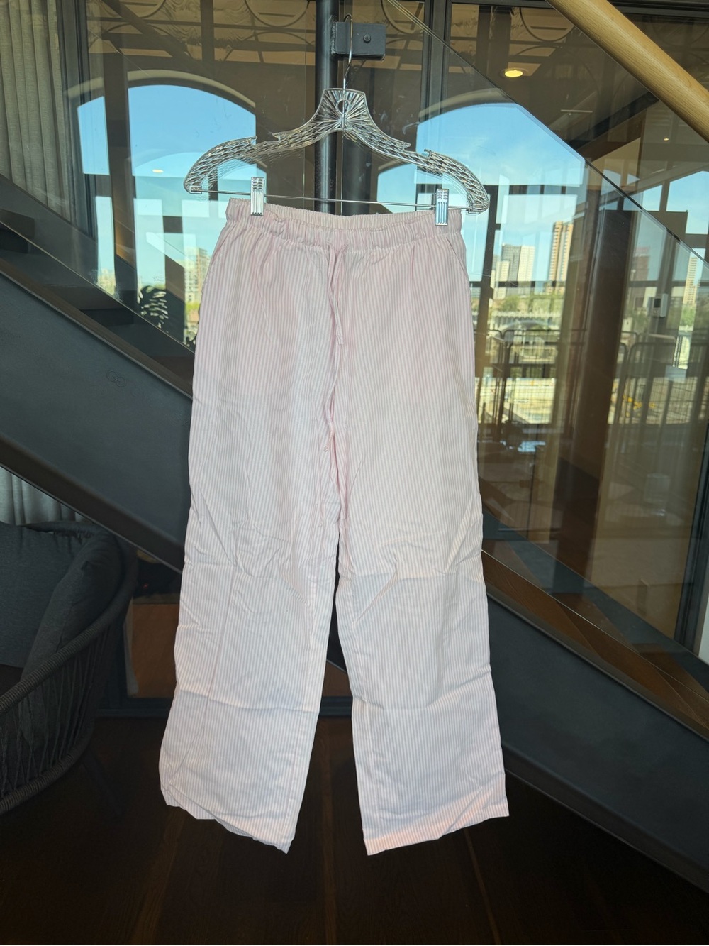 PacSun Pink Striped Linen Pants